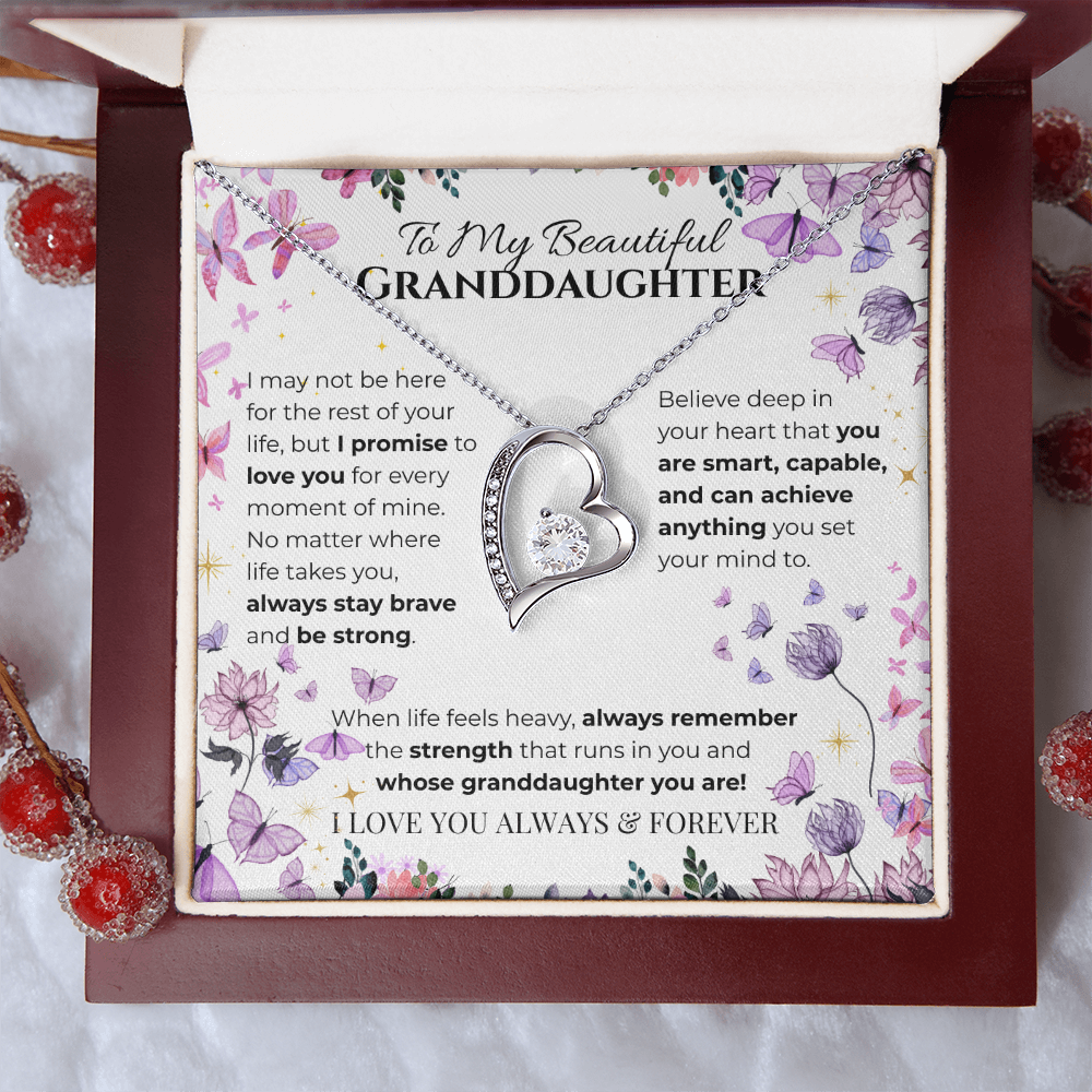 To My Granddaughter- Purple Butterflies