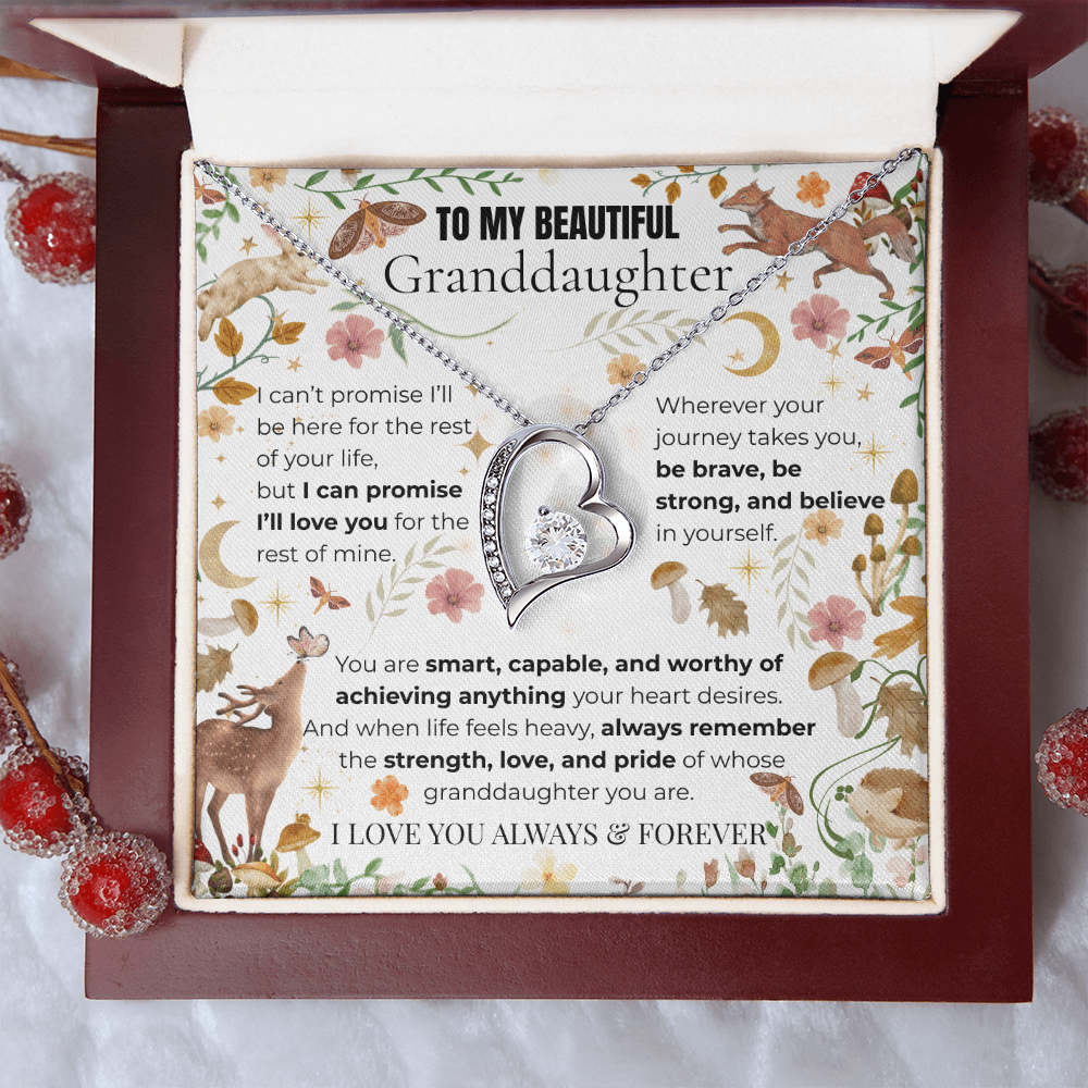 To My Granddaughter Necklace – Whimsical Woodland
