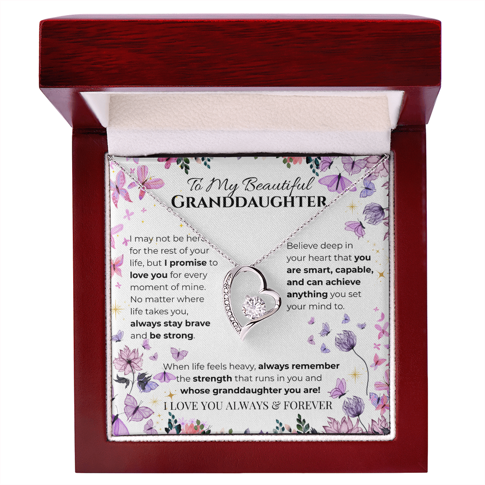 To My Granddaughter- Purple Butterflies