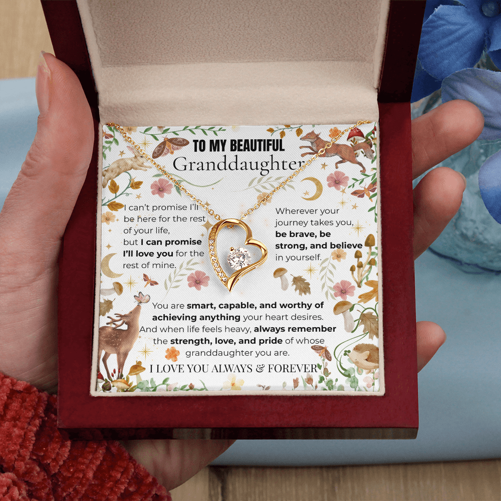 To My Granddaughter Necklace – Whimsical Woodland