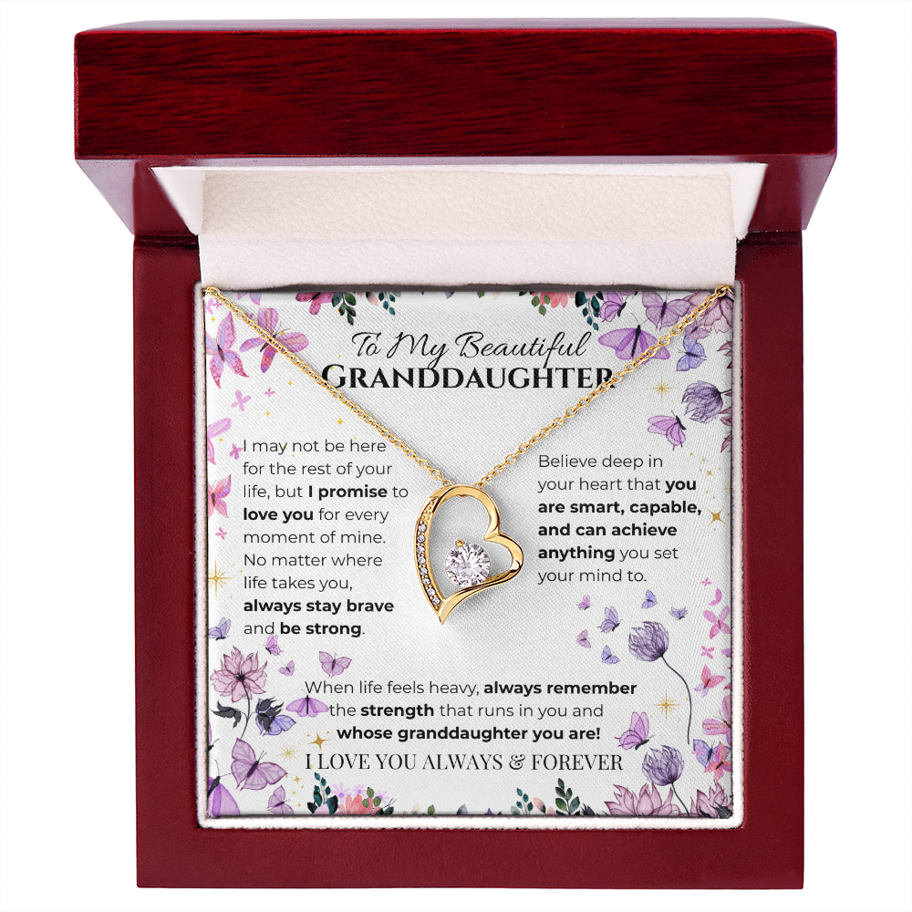 To My Granddaughter- Purple Butterflies