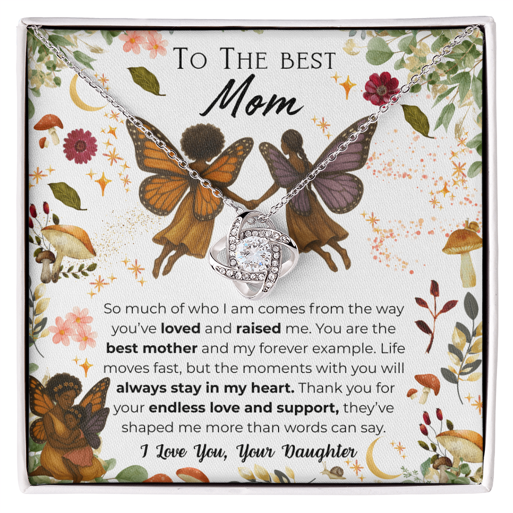 To My Mom Love Knot Necklace –Fairy Girls