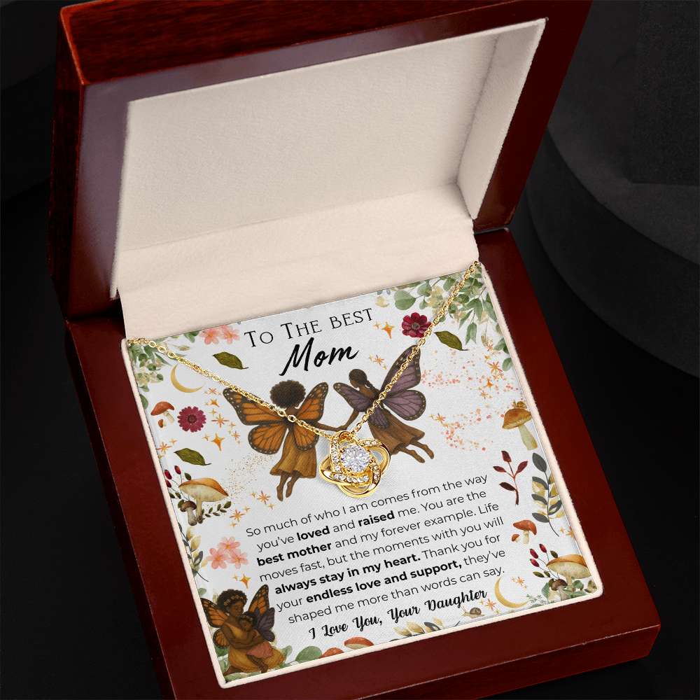 To My Mom Love Knot Necklace –Fairy Girls