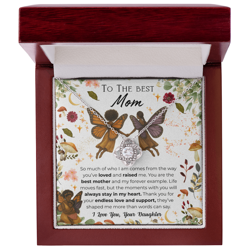 To My Mom Love Knot Necklace –Fairy Girls