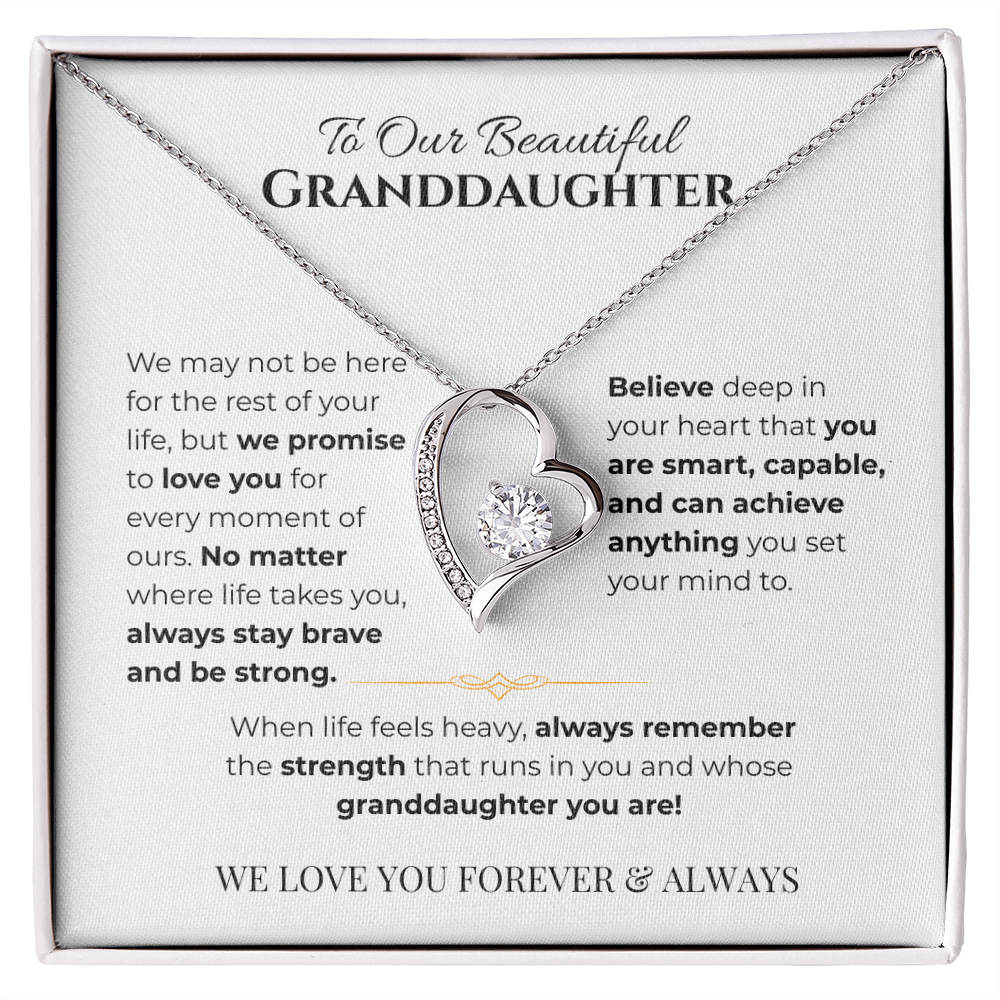 To Our Granddaughter Heart Necklace- Simplicity