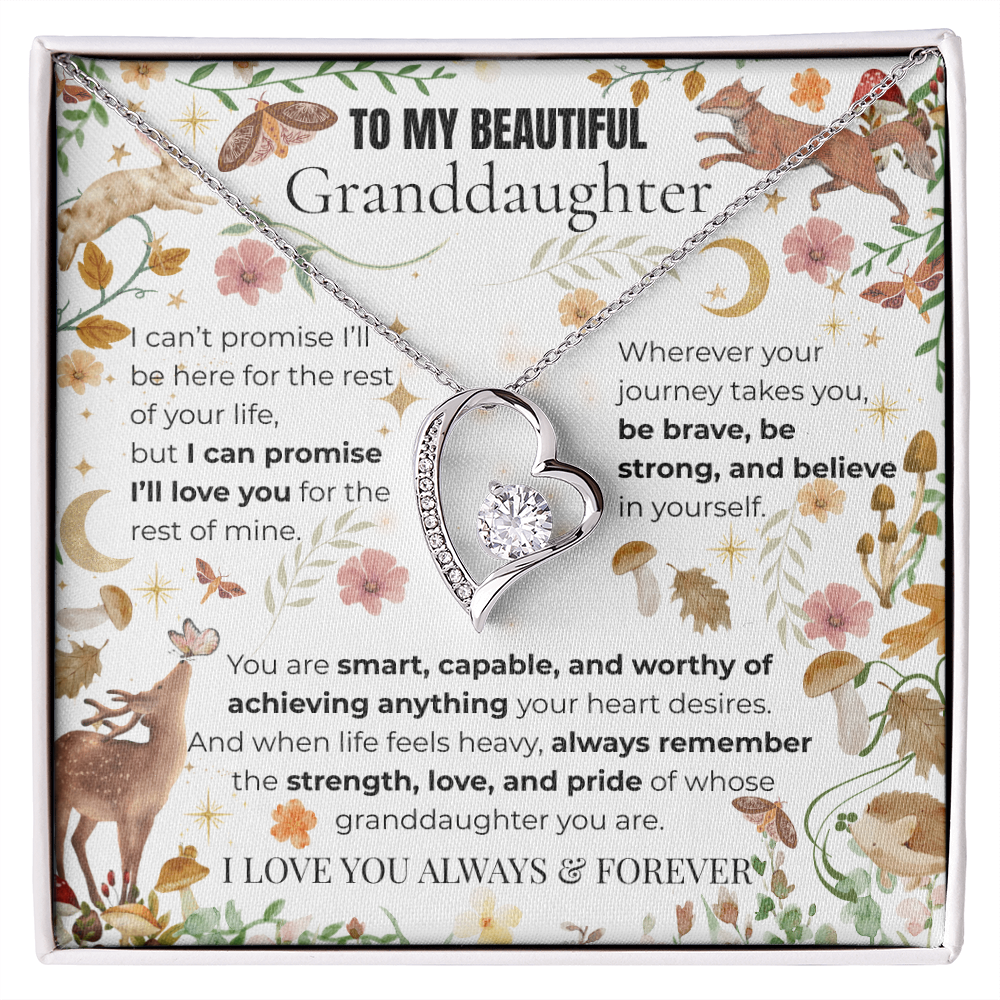 To My Granddaughter Necklace – Whimsical Woodland
