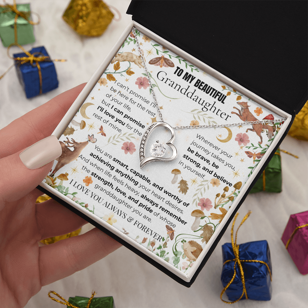 To My Granddaughter Necklace – Whimsical Woodland