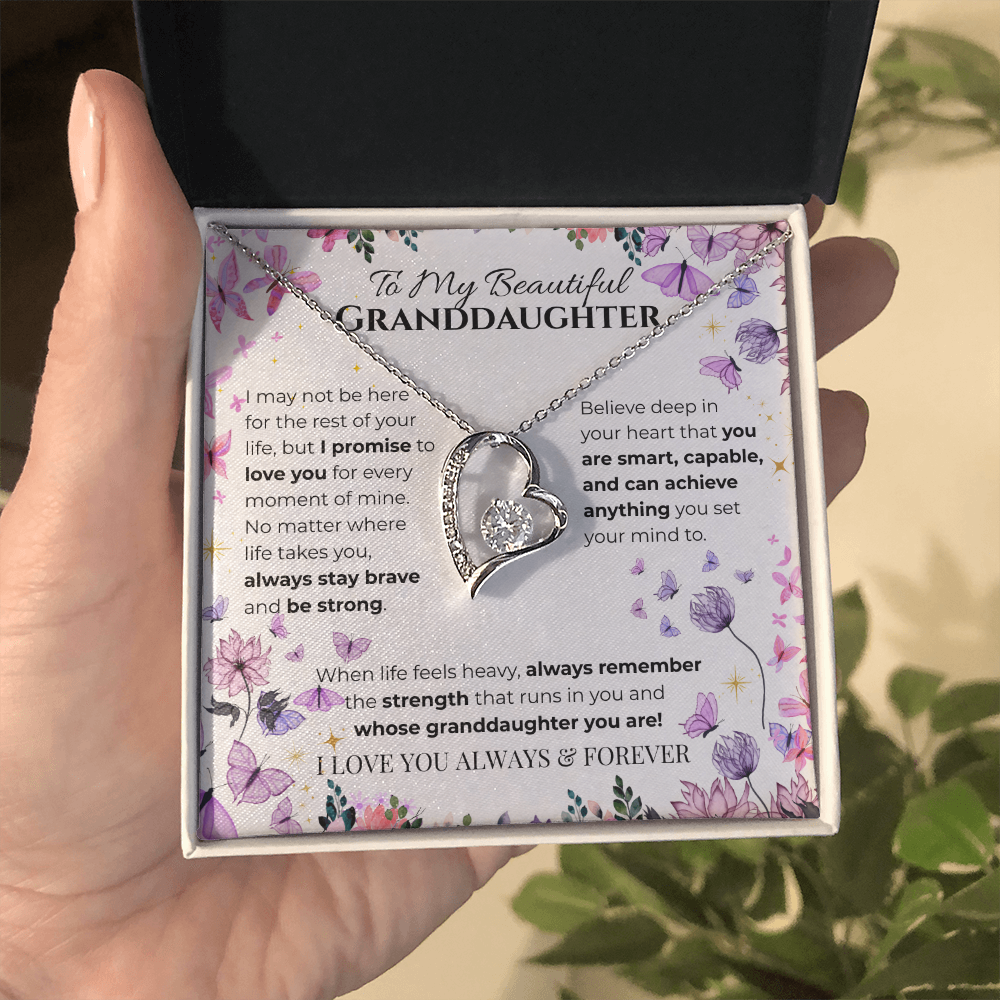 To My Granddaughter- Purple Butterflies
