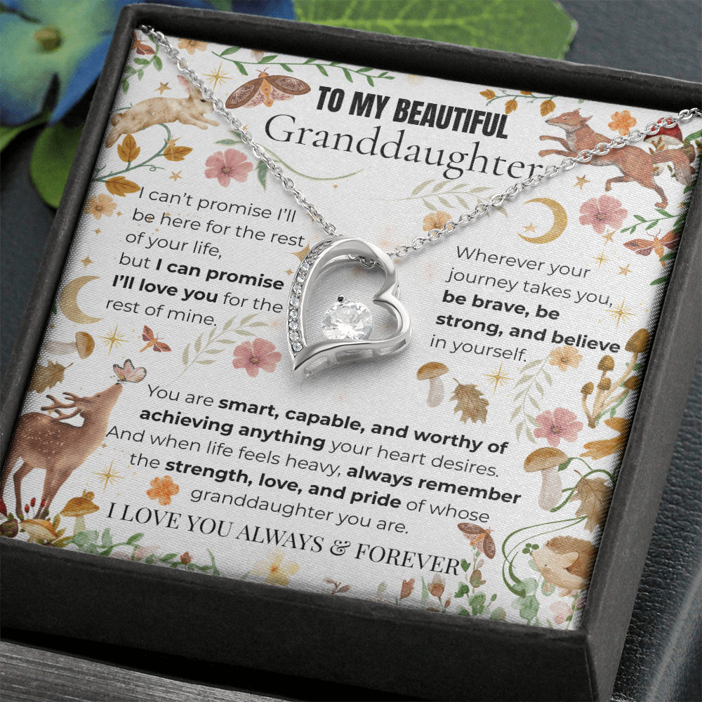 To My Granddaughter Necklace – Whimsical Woodland