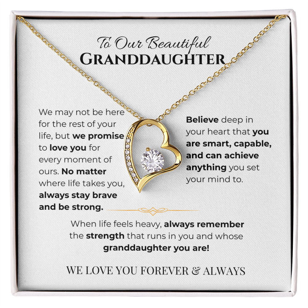 To Our Granddaughter Heart Necklace- Simplicity