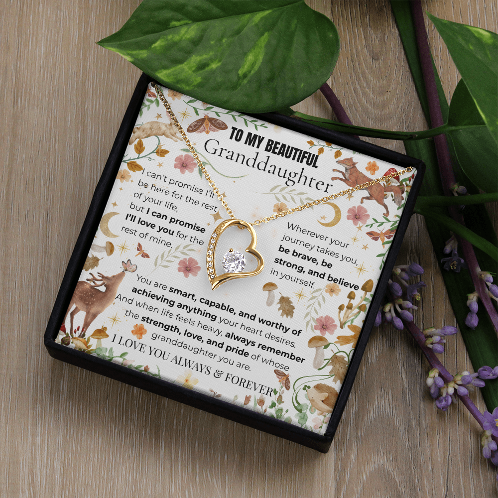 To My Granddaughter Necklace – Whimsical Woodland