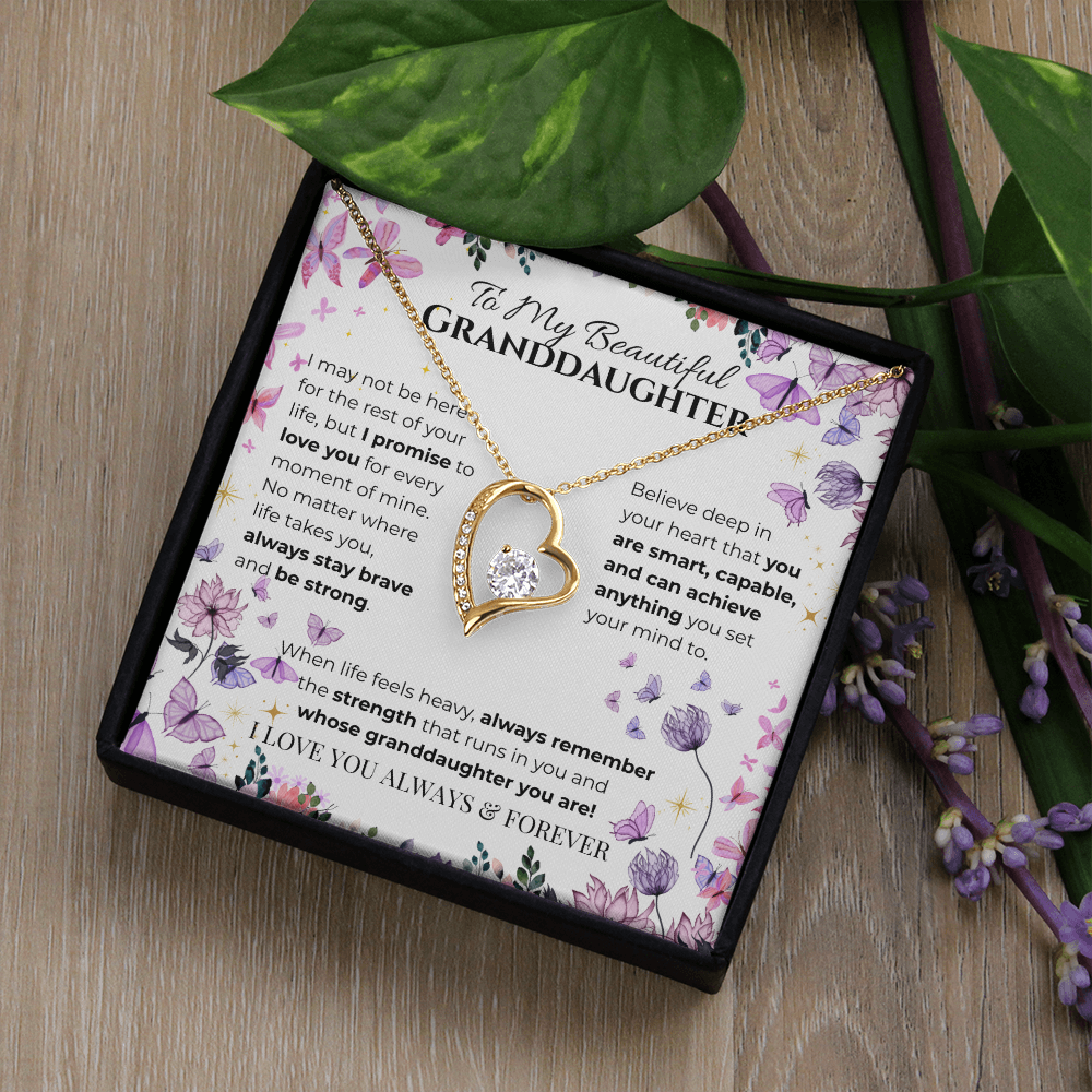 To My Granddaughter- Purple Butterflies