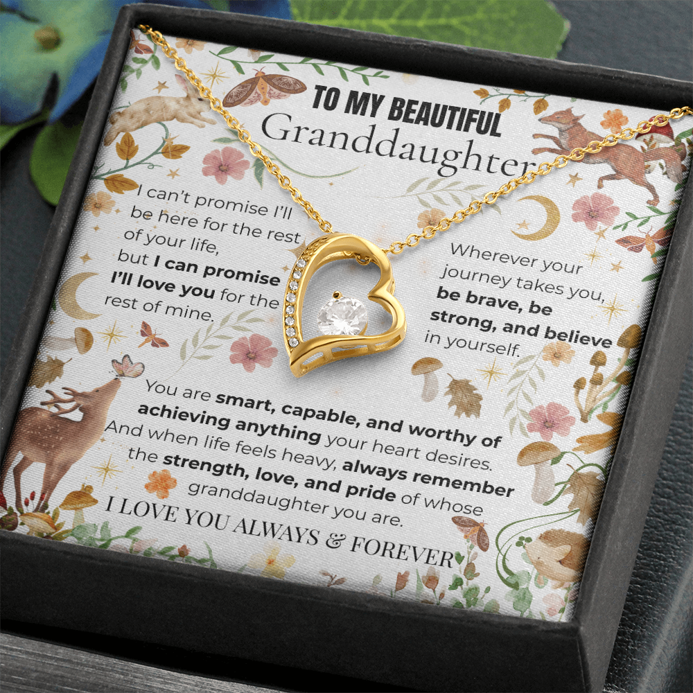 To My Granddaughter Necklace – Whimsical Woodland