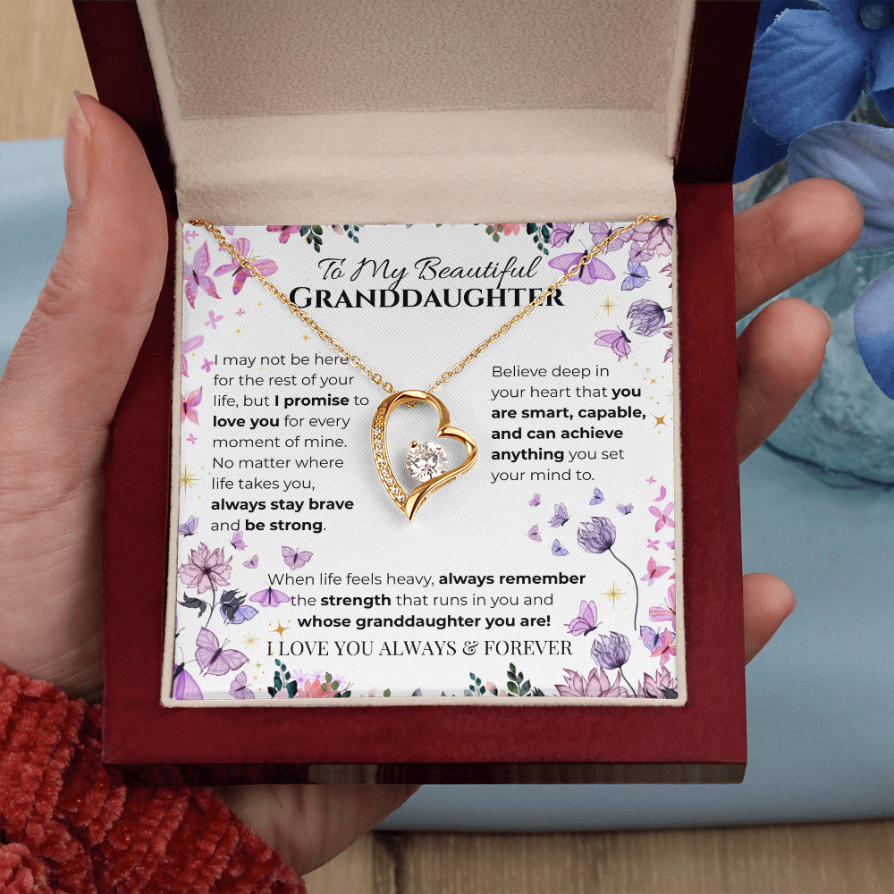 To My Granddaughter- Purple Butterflies