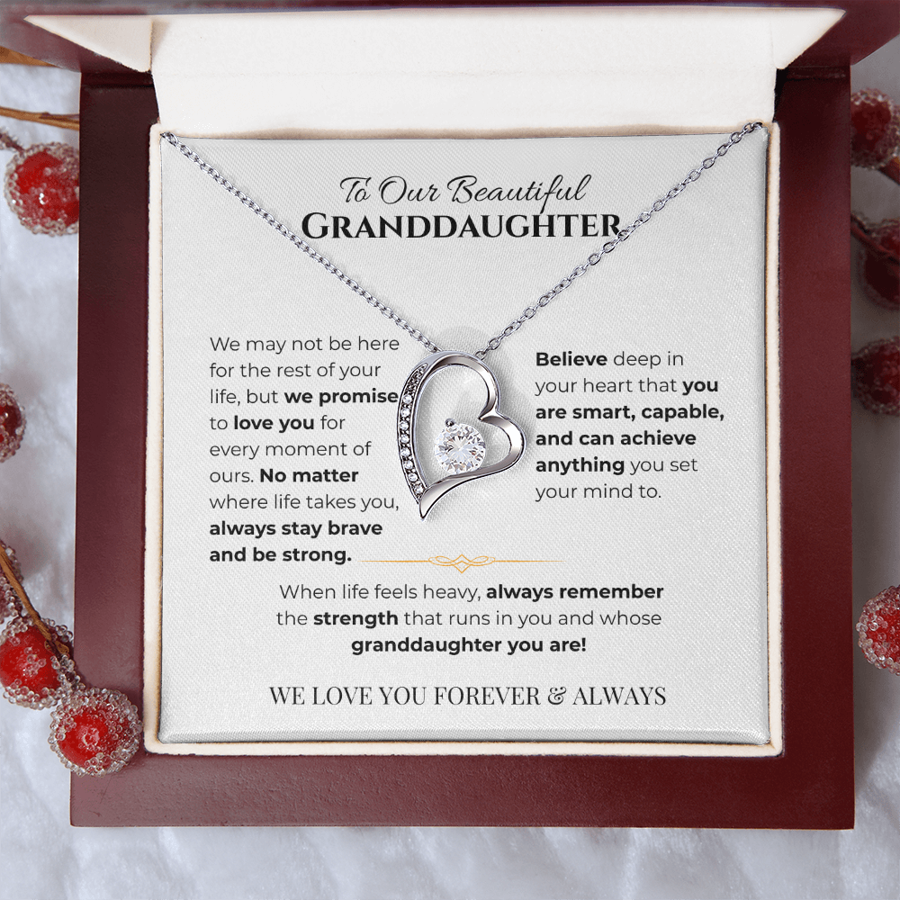 To Our Granddaughter Heart Necklace- Simplicity