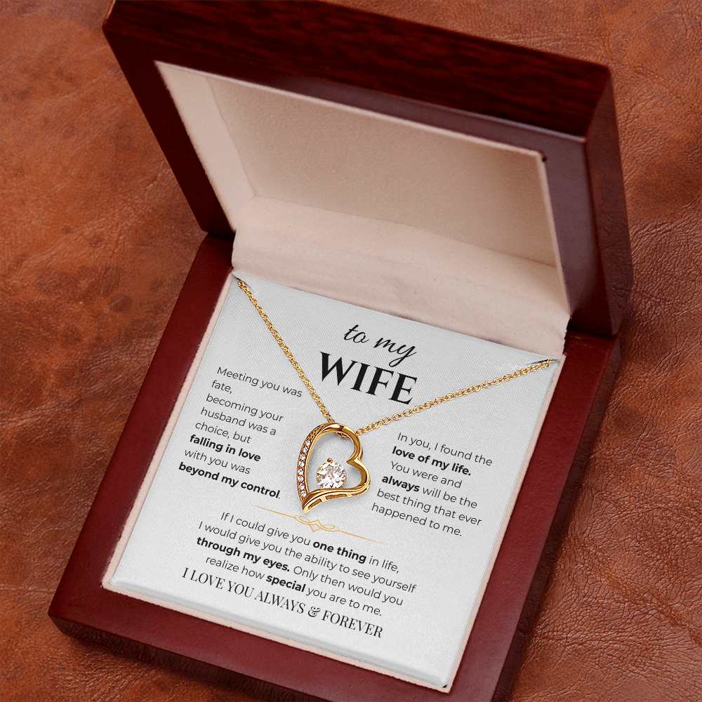 To My Wife - Always Yours Heart Necklace