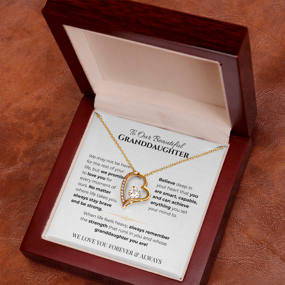 To Our Granddaughter Heart Necklace- Simplicity