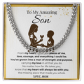 To My Son Cuban Link Chain- Pieces of Me
