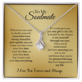To My Soulmate –Gold Ribbon Pendant Necklace