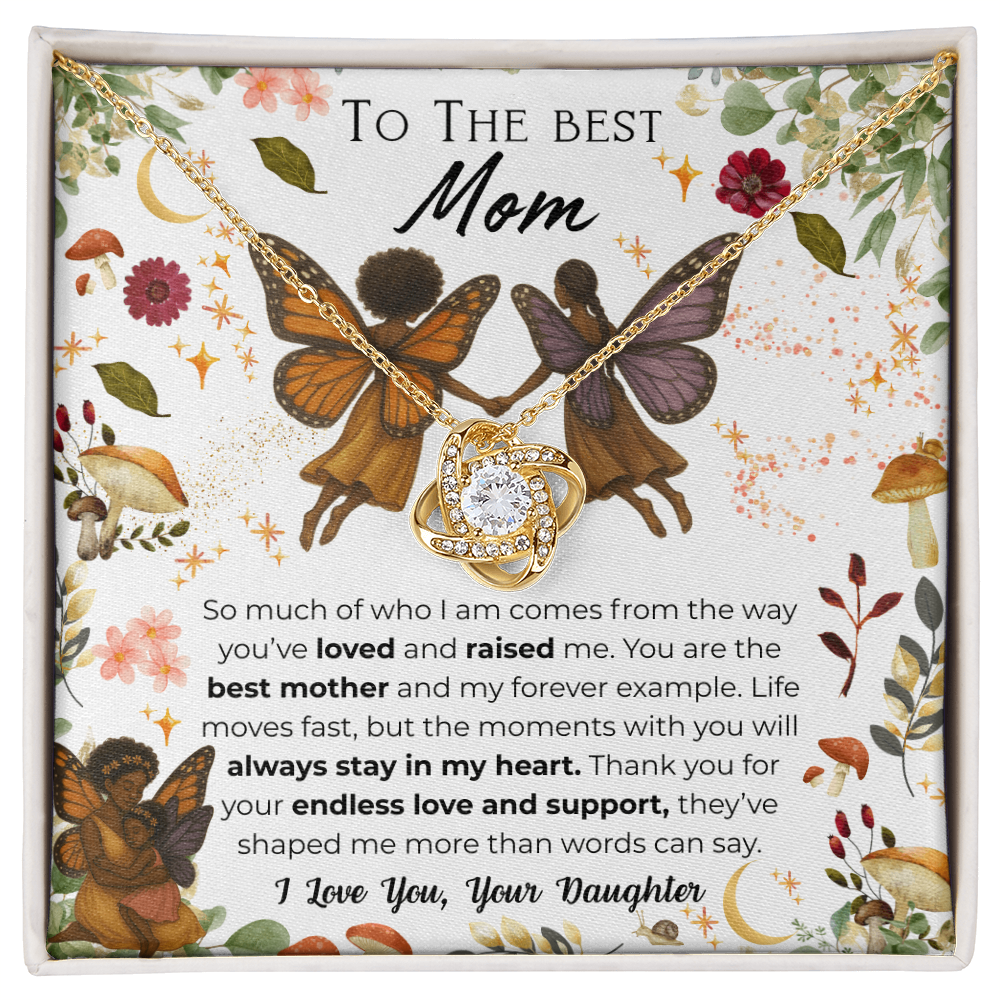 To My Mom Love Knot Necklace –Fairy Girls