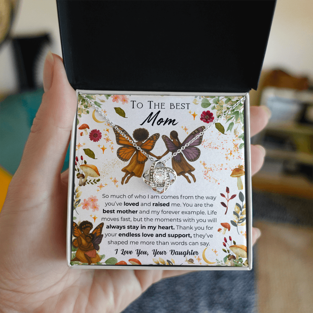 To My Mom Love Knot Necklace –Fairy Girls