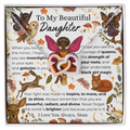 To My Daughter Interlocking Heart Necklace- Fairy Forest