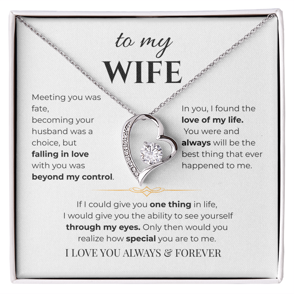 To My Wife - Always Yours Heart Necklace