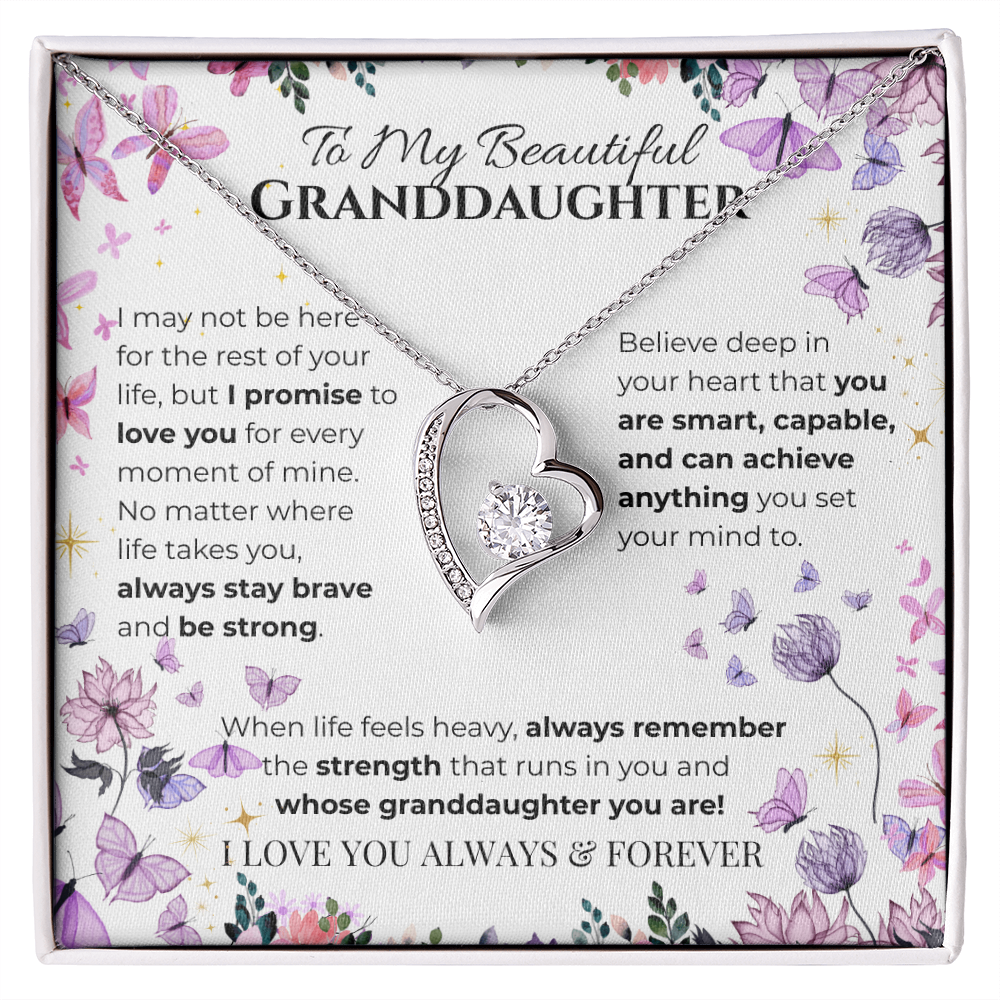 To My Granddaughter- Purple Butterflies
