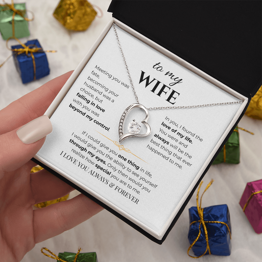 To My Wife - Always Yours Heart Necklace