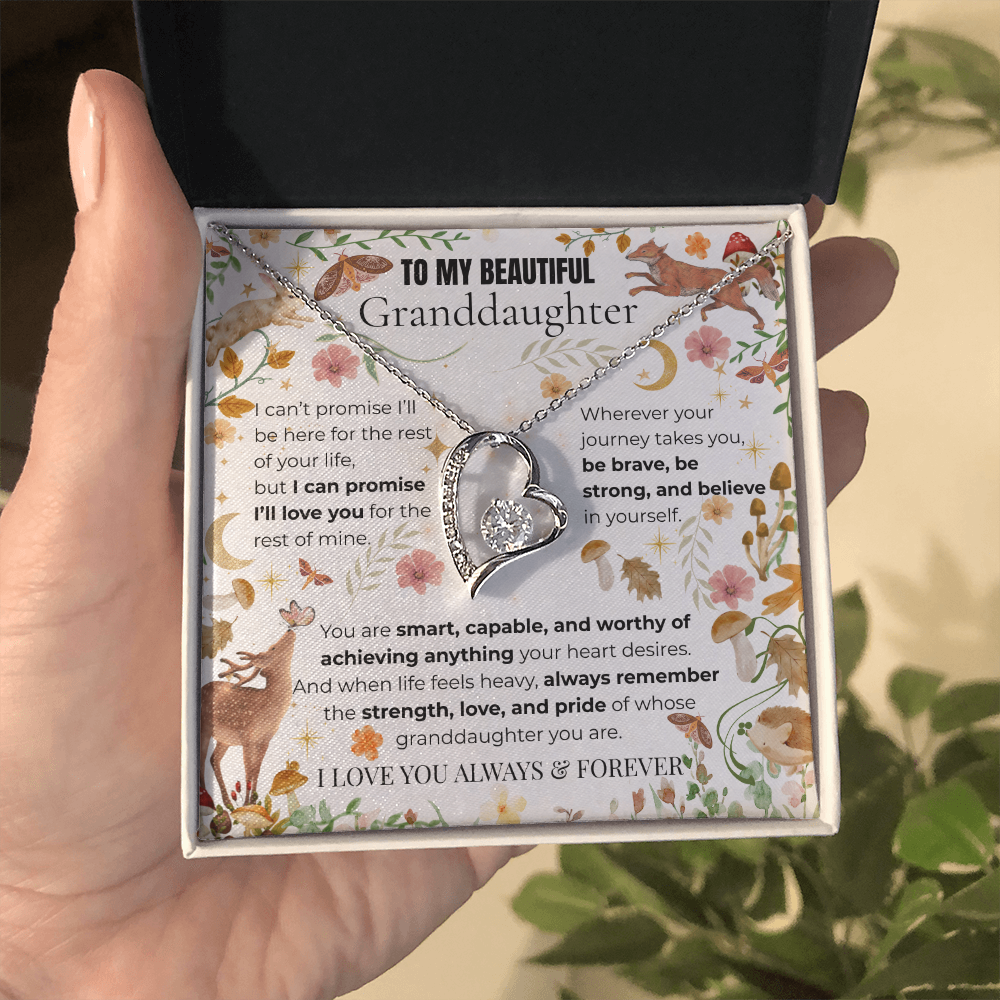 To My Granddaughter Necklace – Whimsical Woodland