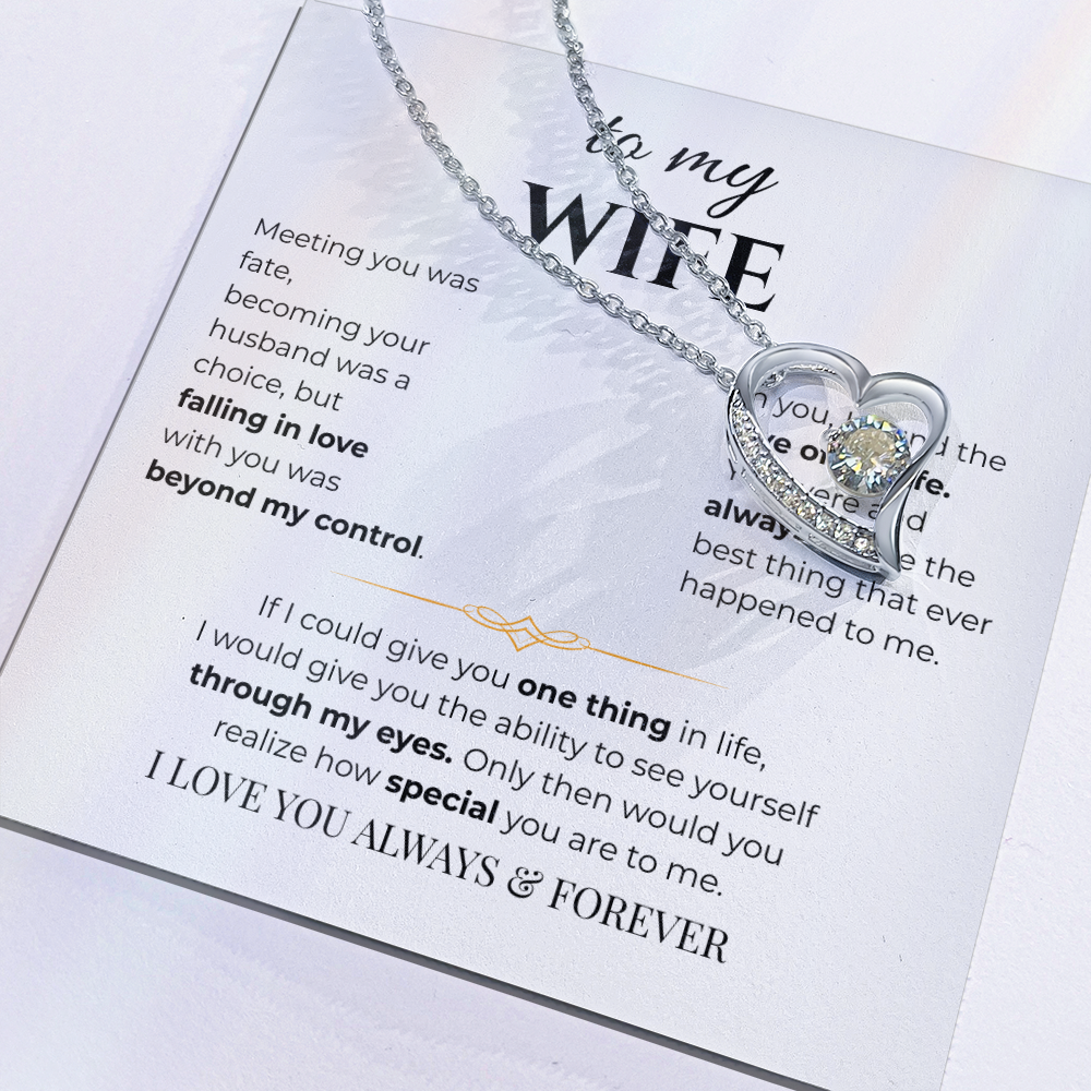 To My Wife - Always Yours Heart Necklace