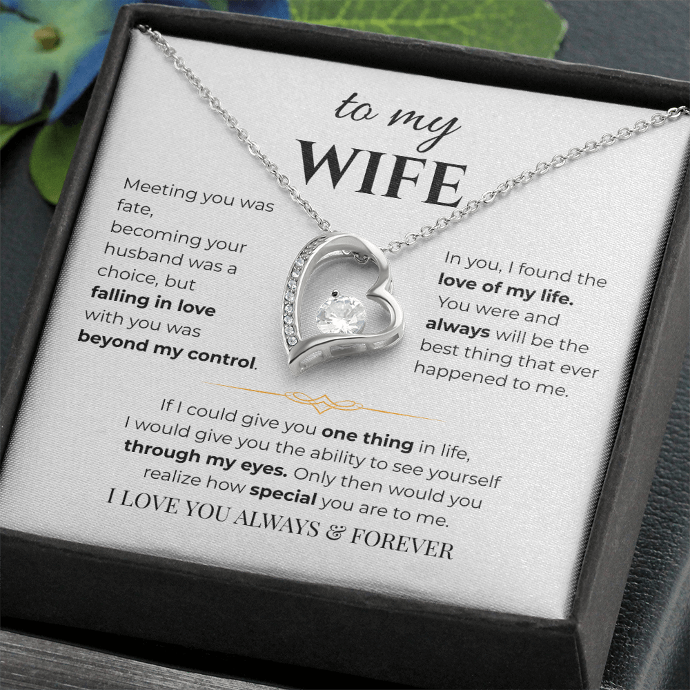 To My Wife - Always Yours Heart Necklace