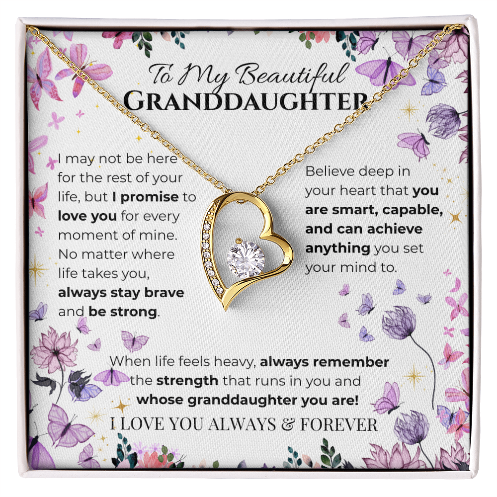 To My Granddaughter- Purple Butterflies