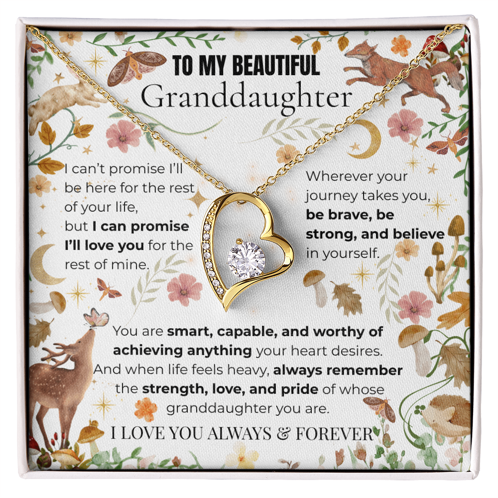 To My Granddaughter Necklace – Whimsical Woodland