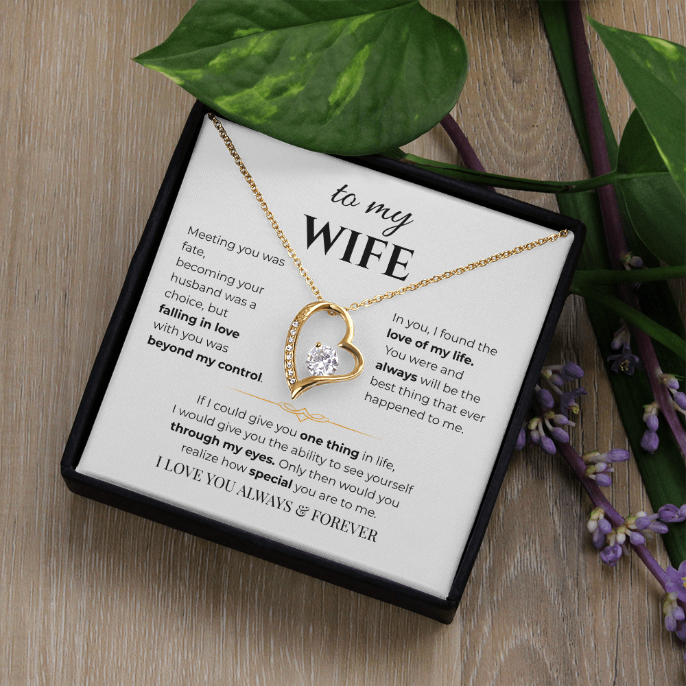 To My Wife - Always Yours Heart Necklace