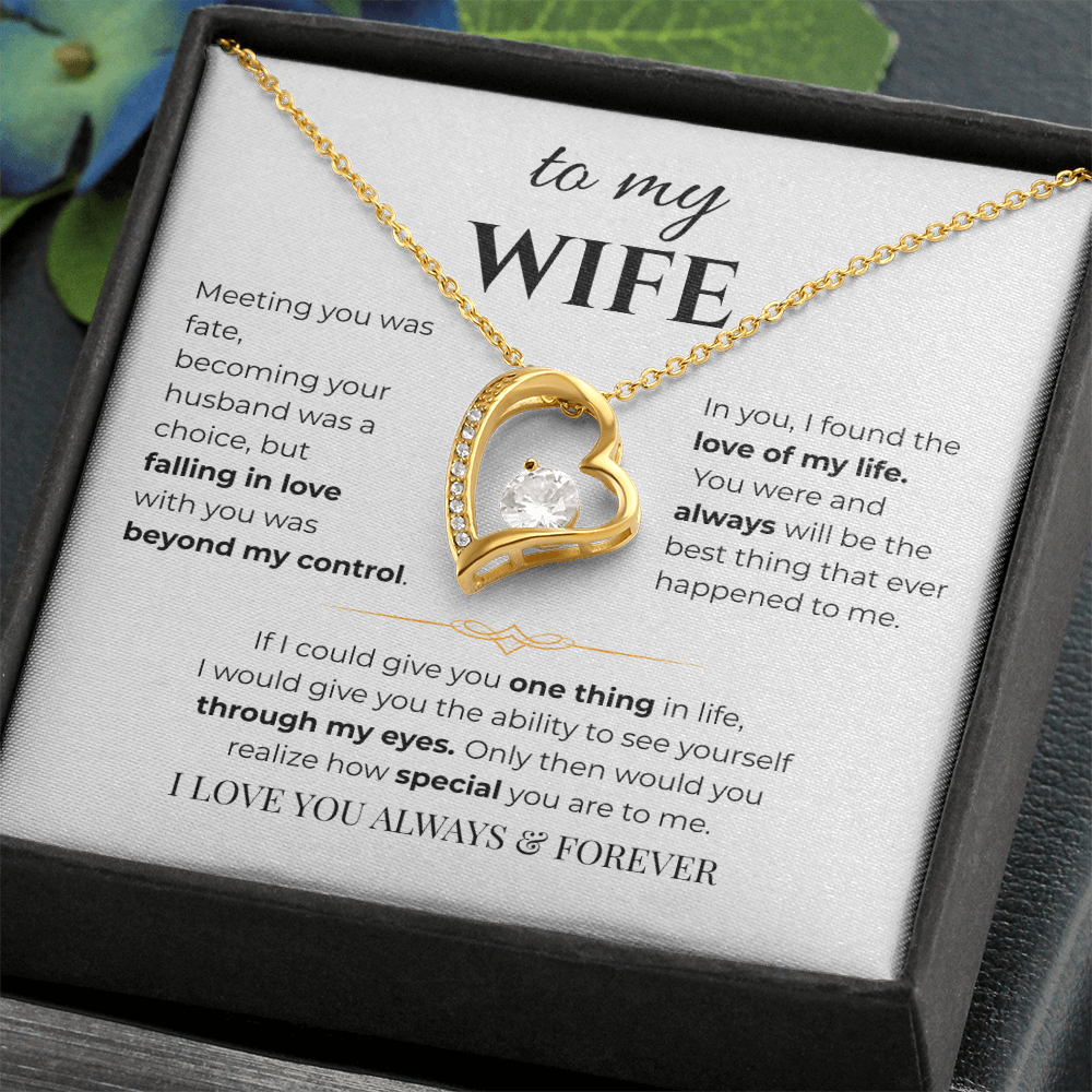 To My Wife - Always Yours Heart Necklace