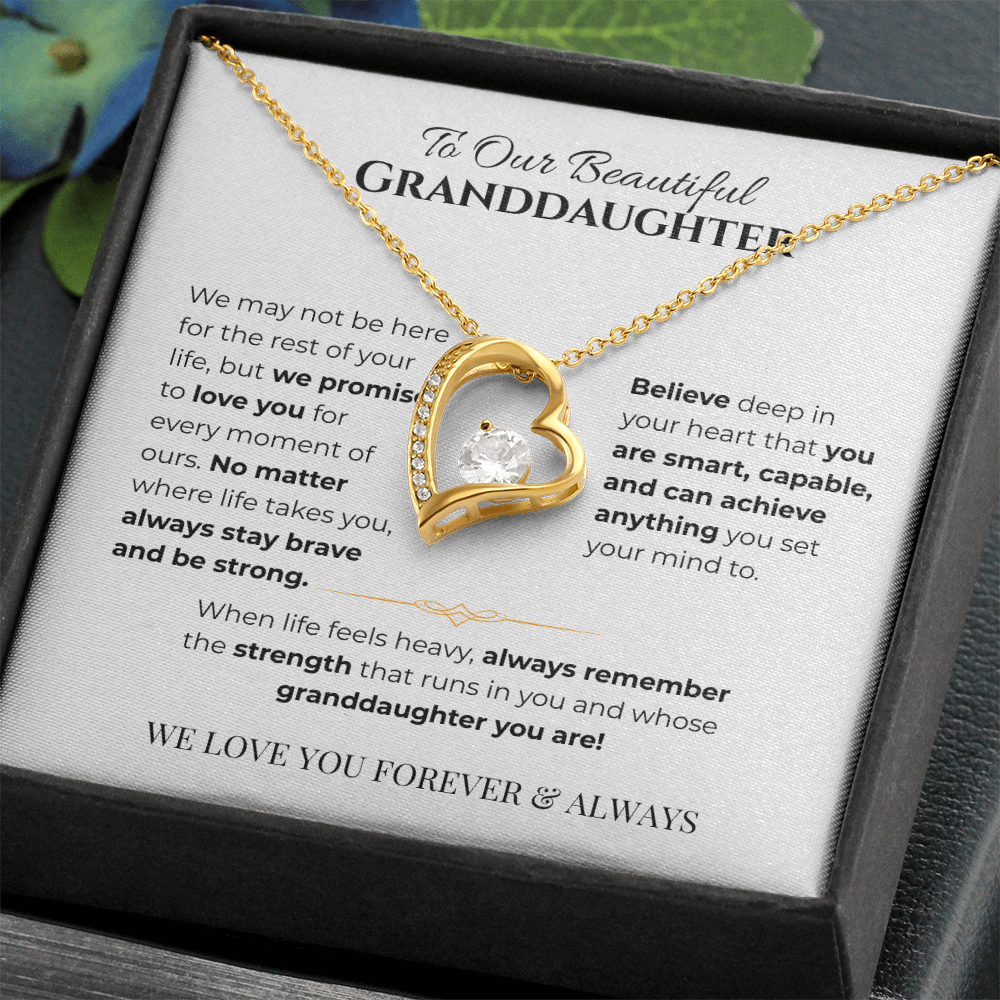 To Our Granddaughter Heart Necklace- Simplicity