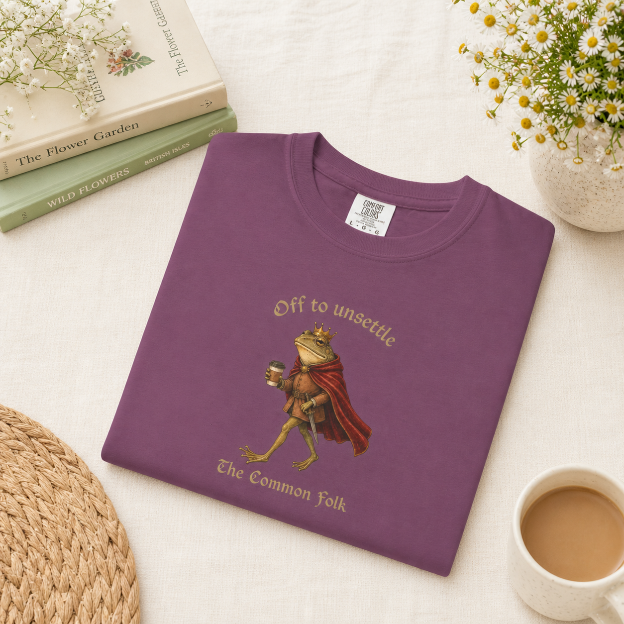 Off to Unsettle the Common Folk Frog Graphic T-Shirt