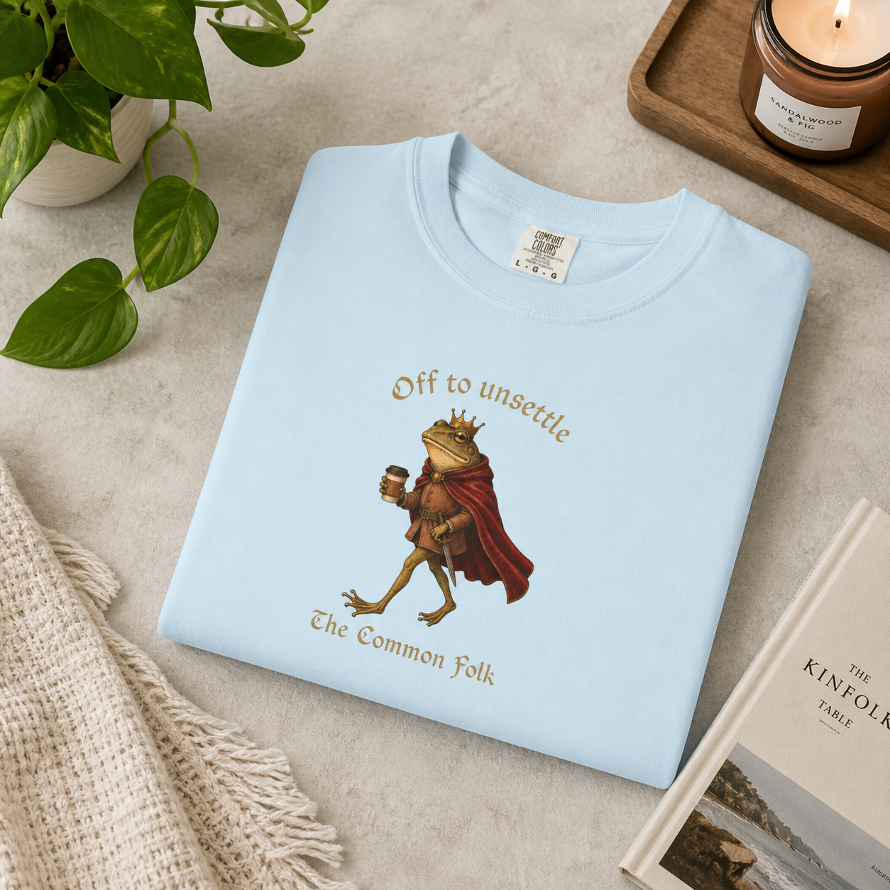 Off to Unsettle the Common Folk Frog Graphic T-Shirt