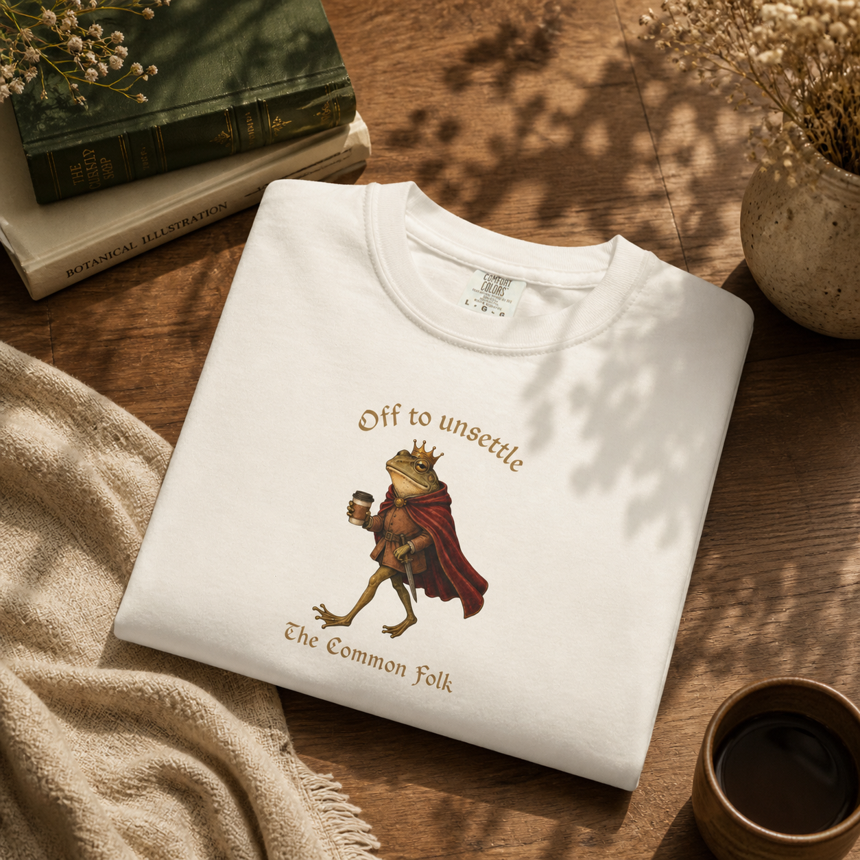Off to Unsettle the Common Folk Frog Graphic T-Shirt