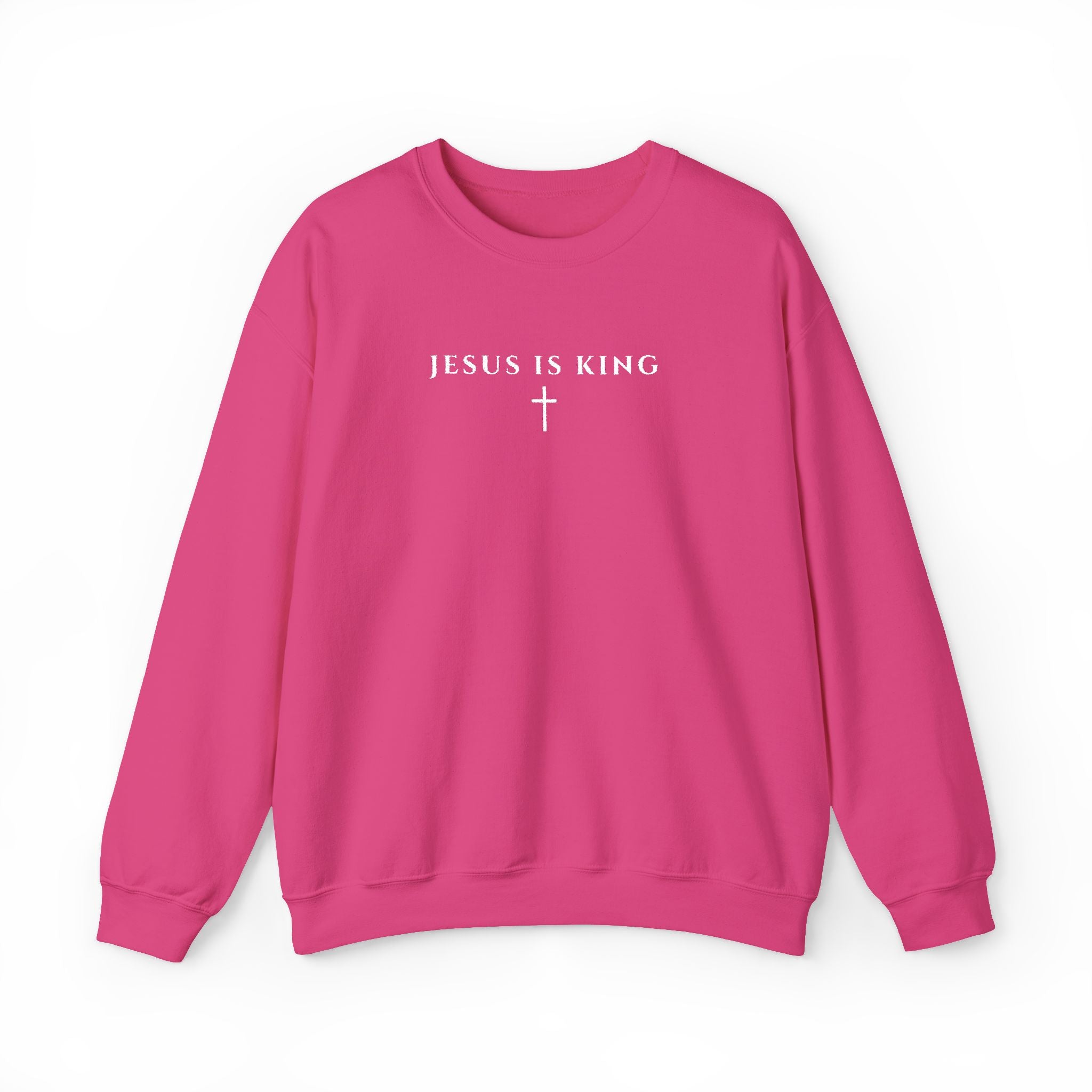 Embroidered Jesus Is King Sweatshirt