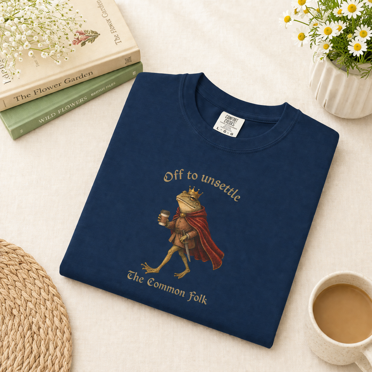 Off to Unsettle the Common Folk Frog Graphic T-Shirt