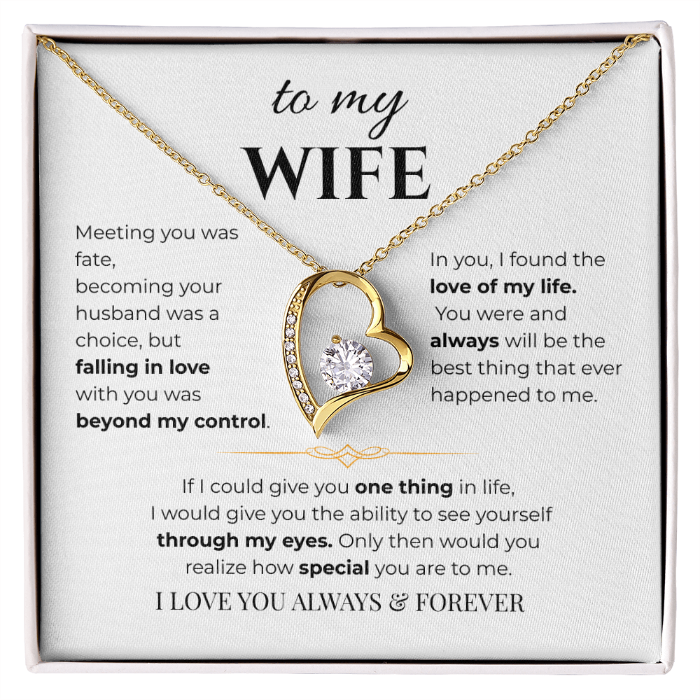 To My Wife - Always Yours Heart Necklace