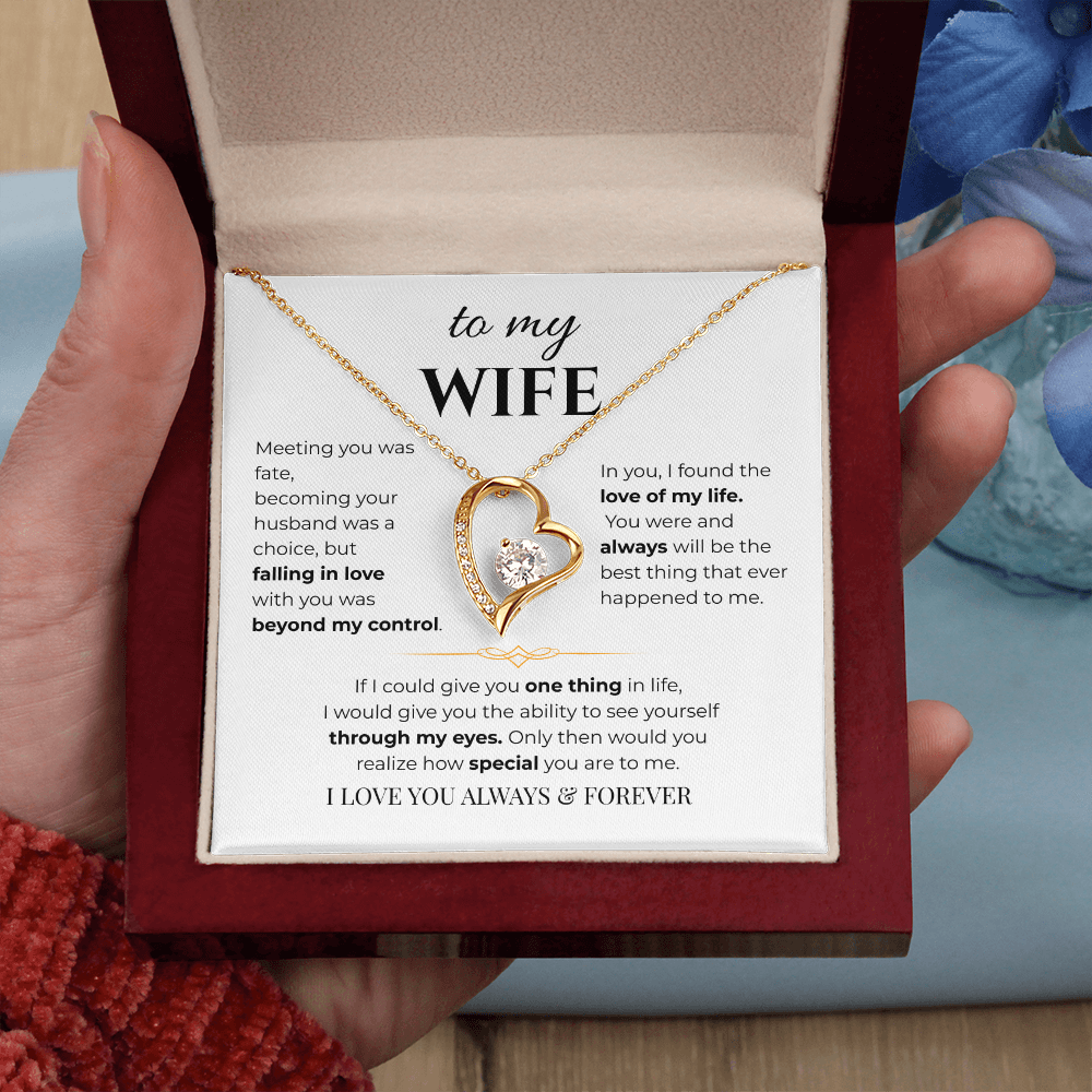 To My Wife - Always Yours Heart Necklace
