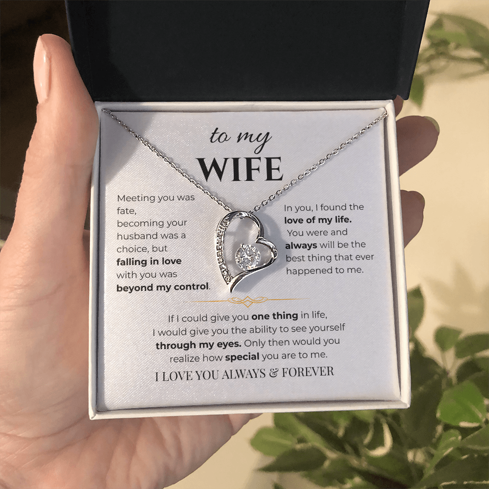 To My Wife - Always Yours Heart Necklace