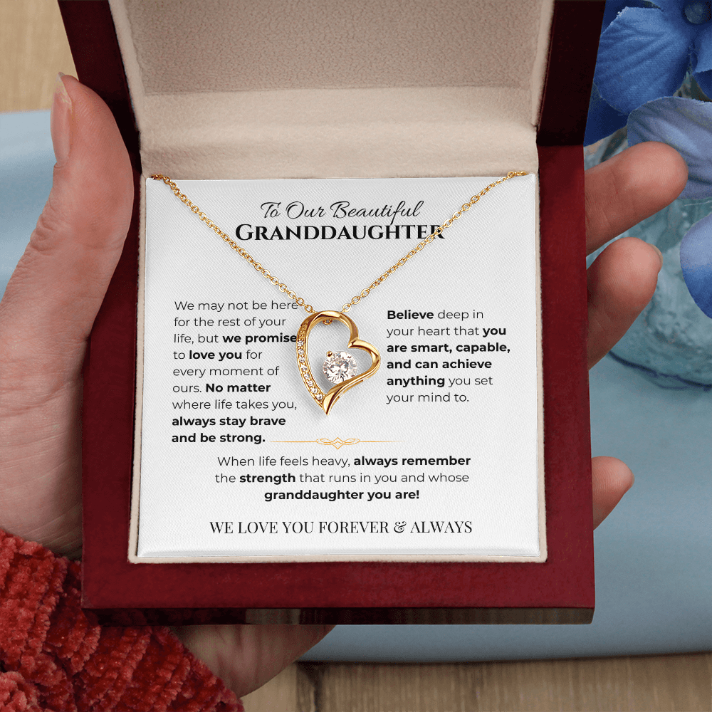 To Our Granddaughter Heart Necklace- Simplicity